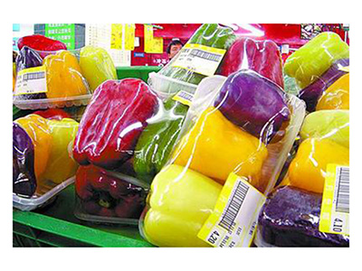 PVC cling film pack fruit