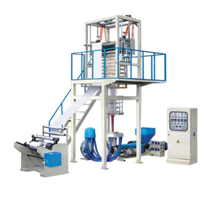 film blowing machine with flexographic printing machine in line