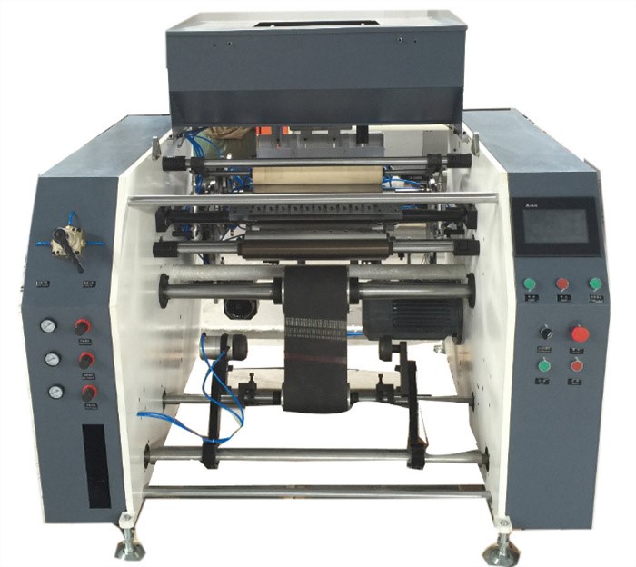 Automatic cling film rewinding machine