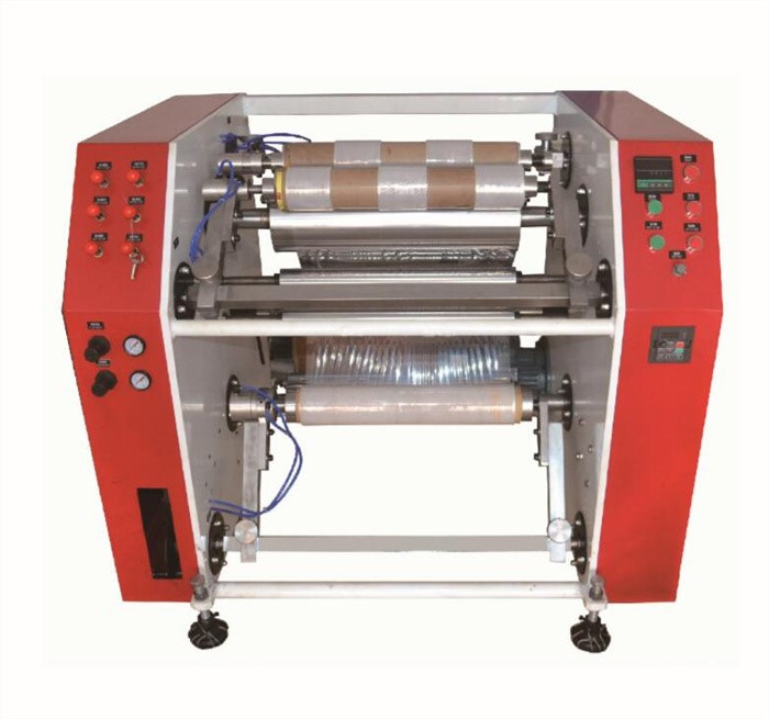 PVC cling wrap film rewinding machine